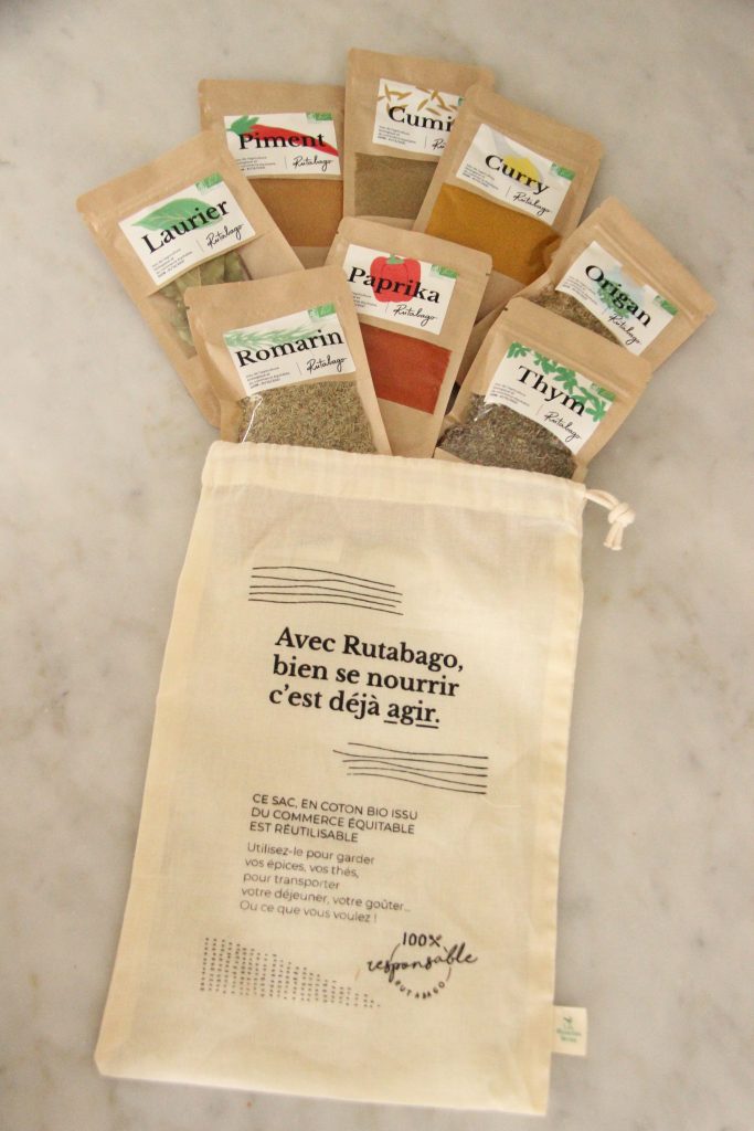 Cadeau de bienvenue de la box Rutabago : kit d'épices et herbes aromatiques
