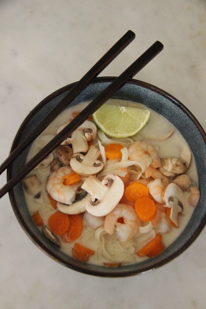 Soupe thaï de crevettes, une recette de la box Rutabago